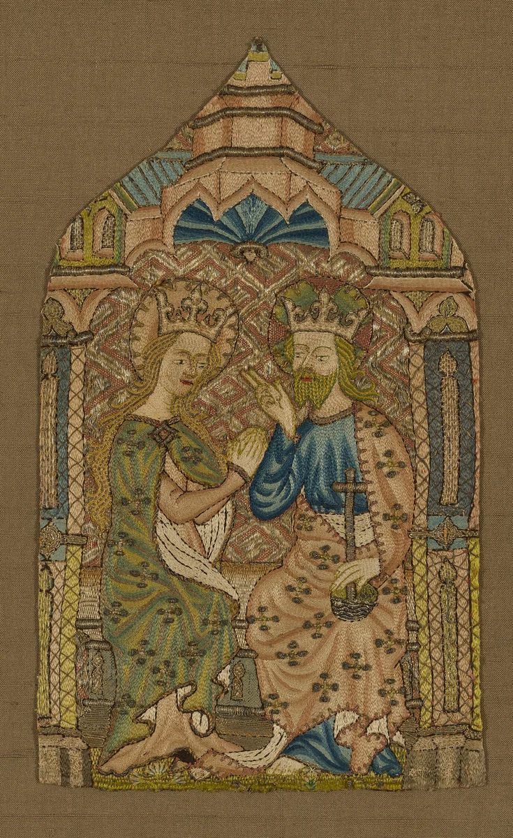 Fragment (From an Orphrey Band) by Opus Anglicanum, textile, 1400-1450