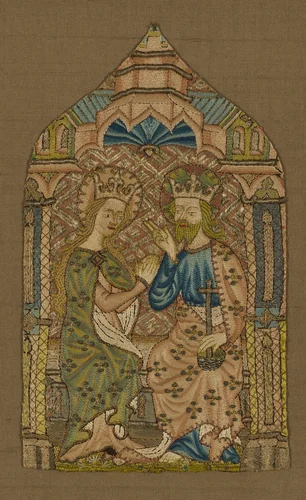 Fragment (From an Orphrey Band) by Opus Anglicanum, textile, 1400-1450