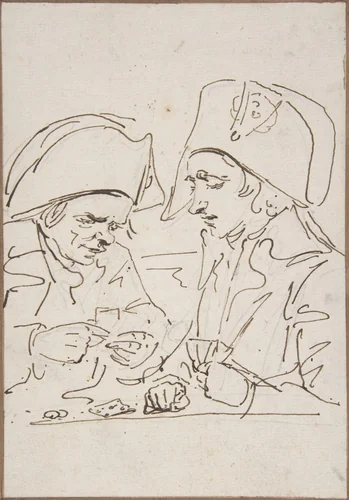 Replacements in the Parisian Guard Playing Cards in 1795 by Dominique Vivant Denon, drawing, 1790-1800