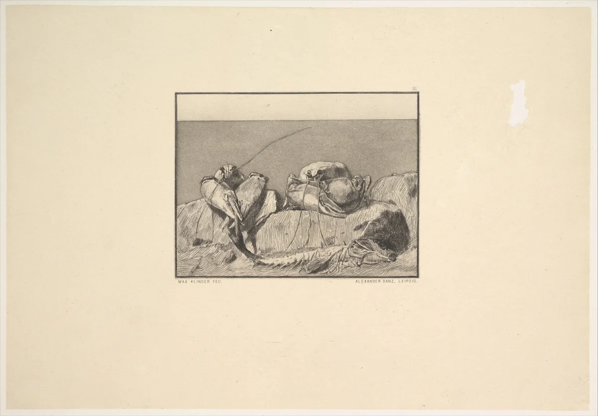 Siesta I, from the series Radierte Skizzen by Max Klinger, print, 1870-1920