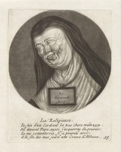 Caricatures of the French clergy under Louis XIV by Jacob Gole, print, 1670-1724