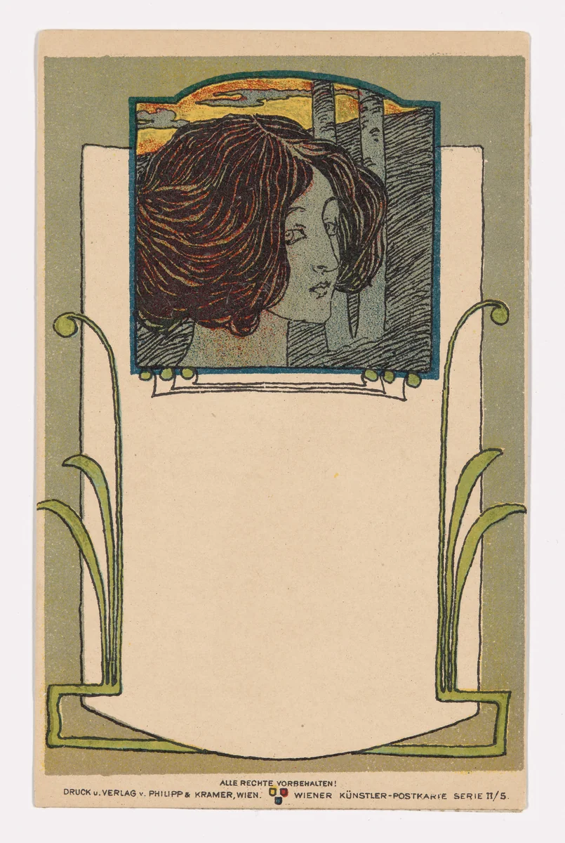 Wiener Künstler-Postkarte Serie II / 5 by Koloman Moser, design, 1898