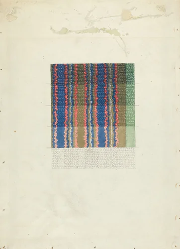 Shaker Rug Material by Elizabeth Moutal, index of american design, 1936