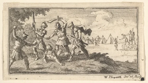 Beheading (John Beaver, Roman Military Punishments, 1725) by William Hogarth, print, 1725-1779