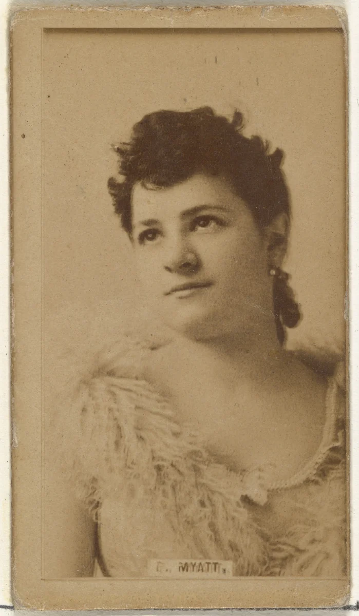 E. Myatt, from the Actors and Actresses series (N145-8) issued by Duke Sons & Co. to promote Duke Cigarettes by W. Duke, Sons & Co., photograph, 1890-1895