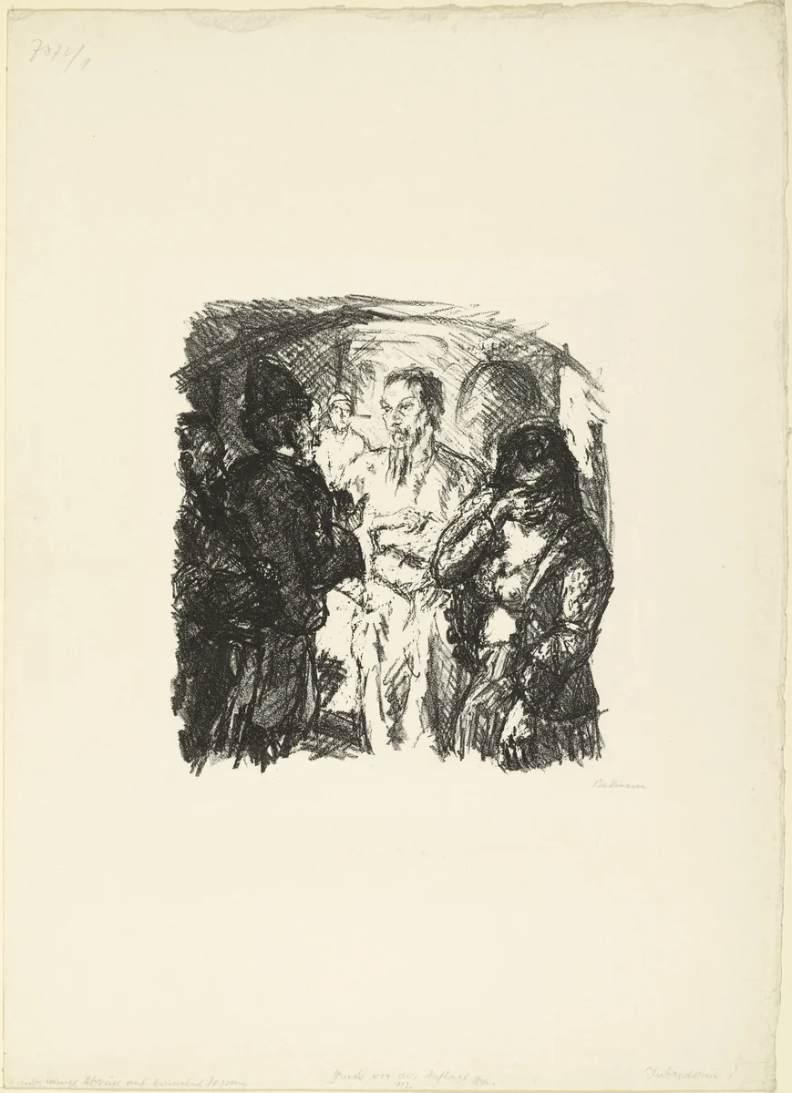 Christ and the Sinner (Christus und die Sünderin) from Six Lithographs to the New Testament (Sechs Lithographien zum Neuen Testament) by Max Beckmann, print, 1911