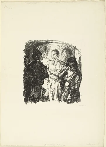 Christ and the Sinner (Christus und die Sünderin) from Six Lithographs to the New Testament (Sechs Lithographien zum Neuen Testament) by Max Beckmann, print, 1911