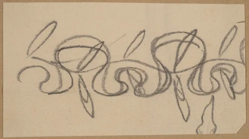 Study for a Border Design by Charles Sprague Pearce, drawing, 1890-1897