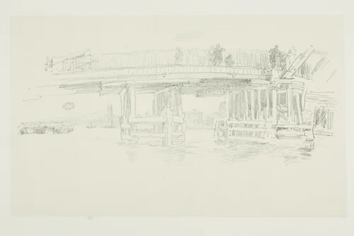 Old Battersea Bridge by James McNeill Whistler, print, 1879-1887