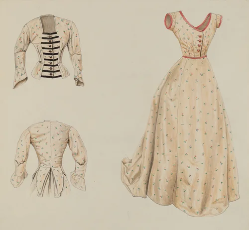Dress by Lucien Verbeke, index of american design, 1855-1995