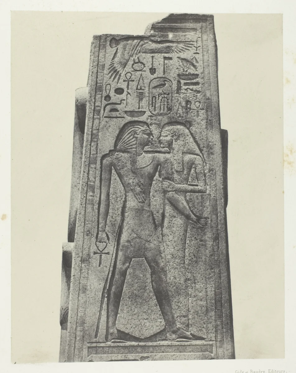 Palais de Karnak, Pilier Devant le Sanctuaire de Granit; Thèbes, plate 38 from the album "Egypte, Nubie, Palestine et Syrie" (1852) by Maxime Du Camp, photograph, 1849-1851