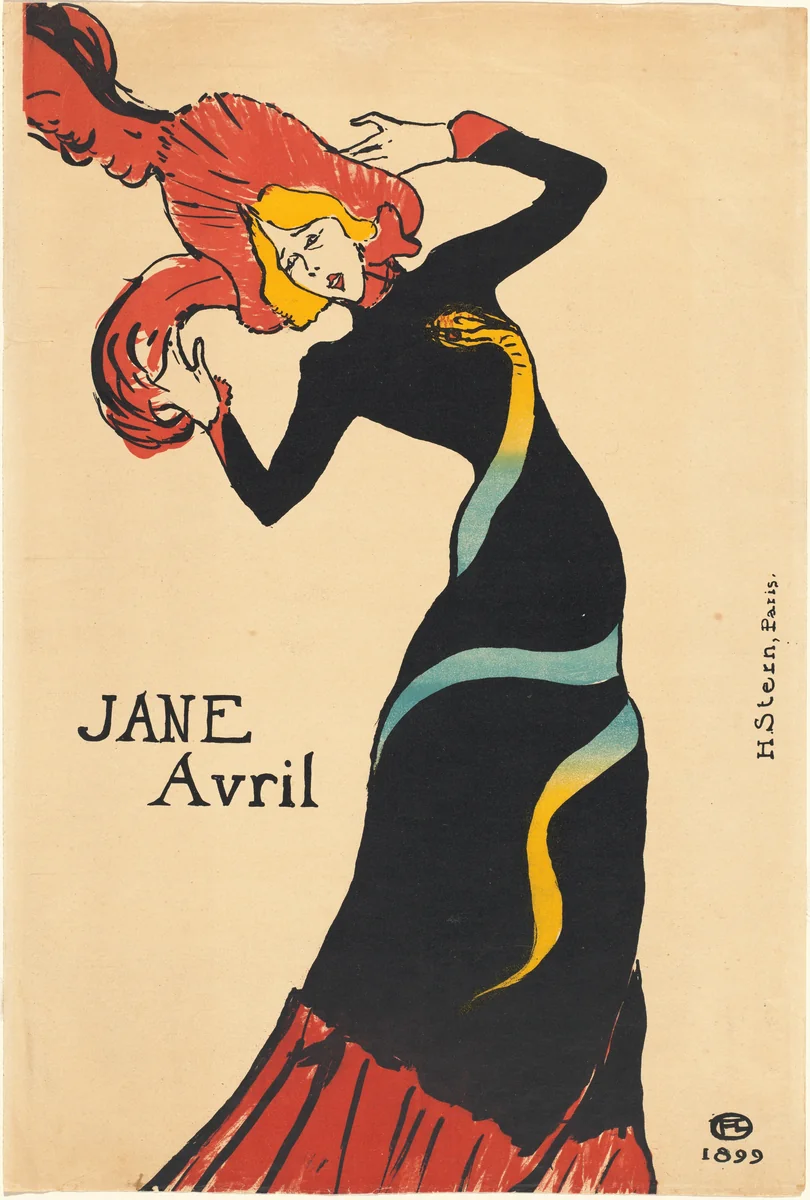 Jane Avril by Henri de Toulouse-Lautrec, print, 1899