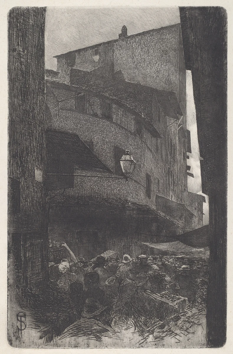 Santa Maria della Tromba by Telemaco Signorini, print, 1886