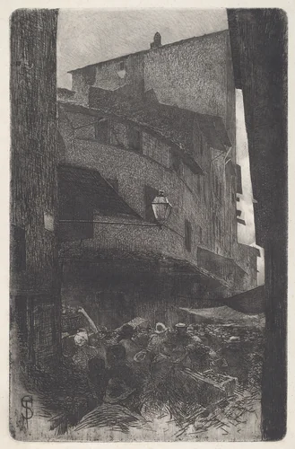 Santa Maria della Tromba by Telemaco Signorini, print, 1886