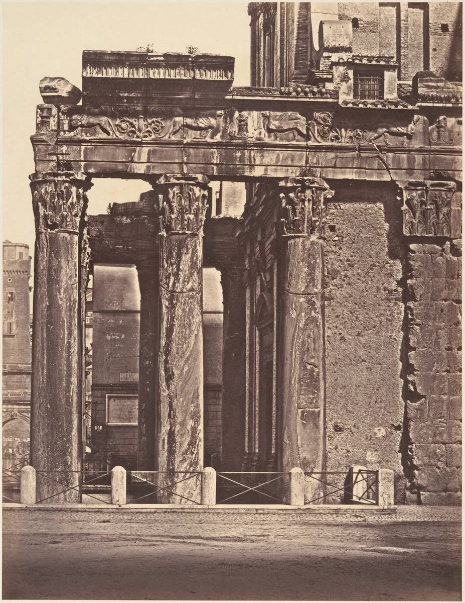 Tempio di Antonino e Faustina by Eugène Constant, photograph, 1848-1852