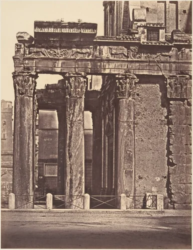 Tempio di Antonino e Faustina by Eugène Constant, photograph, 1848-1852