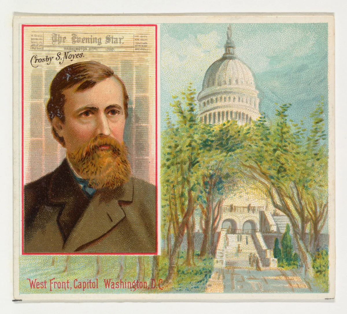 Crosby S. Noyes, The Washington Evening Star, from the American Editors series (N35) for Allen & Ginter Cigarettes by Allen & Ginter, print, 1887