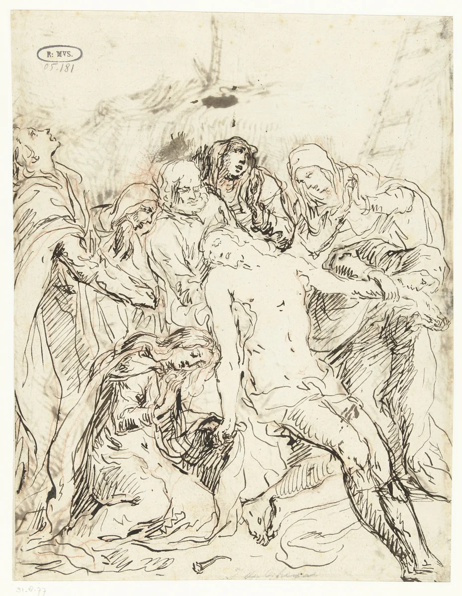 Bewening van Christus by Jacques de Gheyn, drawing, 1620-1625