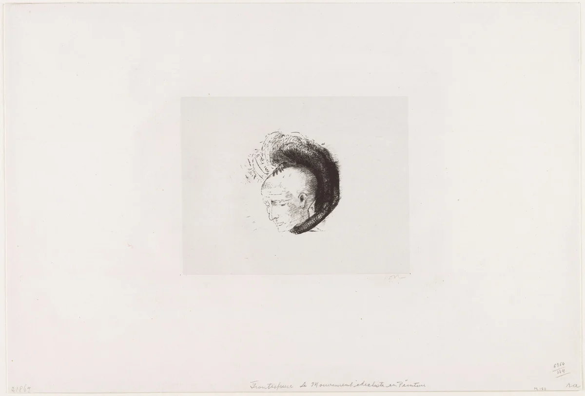 Frontispiece for Le Mouvement idéaliste en peinture by Odilon Redon, print, 1896