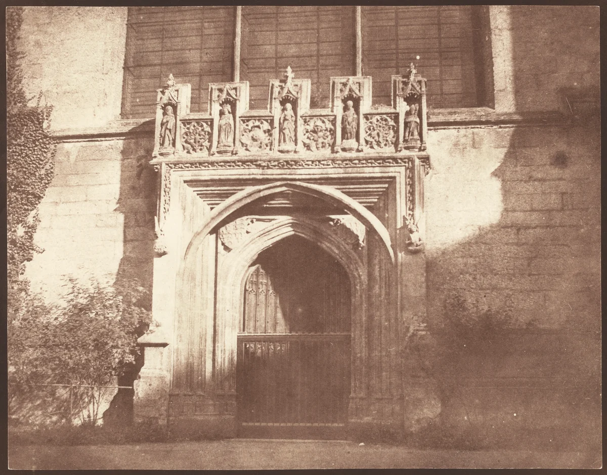 An Ancient Door in Magdalen College, Oxford by William Henry Fox Talbot, photograph, 1843