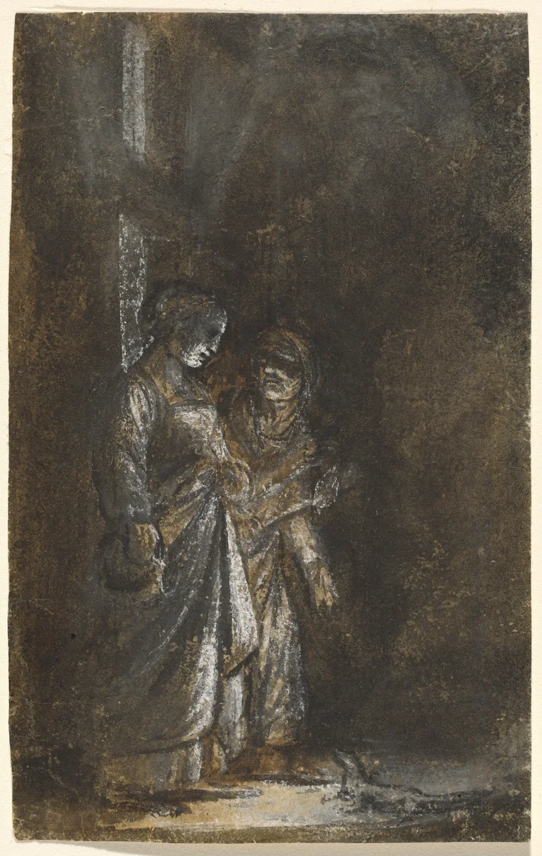 Ceres Changes Stellio into a Lizard by Adam Elsheimer, drawing, 1605-1608