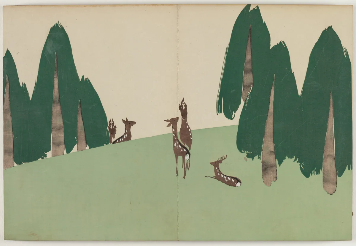 Flowers of a Hundred Worlds (Momoyogusa): Kasuga Plain (Kasugano) by Kamisaka Sekka, book, 1909-1910