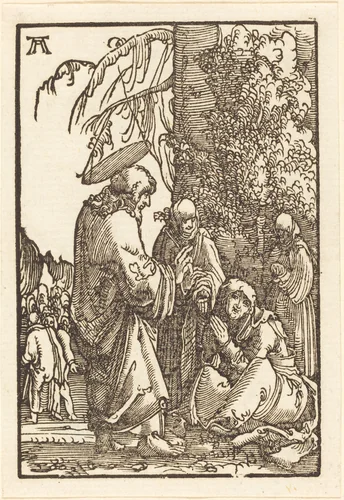 Christ Taking Leave of his Mother by Albrecht Altdorfer, print, 1513