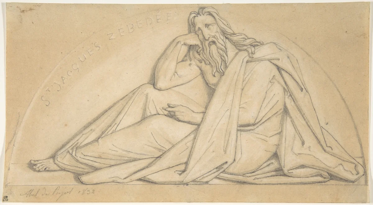 John the Apostle, for the church of St. Vaast in Arras by Alexandre Denis Abel de Pujol, drawing, 1832