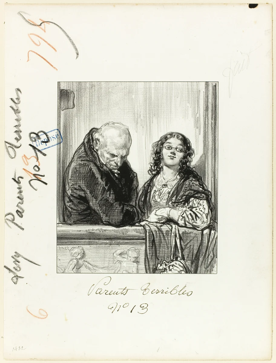 Les-Parents-Terribles series: A lovely play, always the same by Paul Gavarni, print, 1853