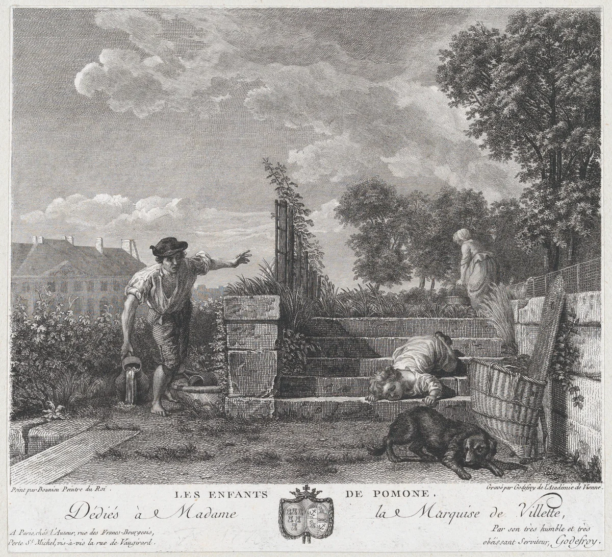 The Children of Pomona by François Godefroy, print, 1778