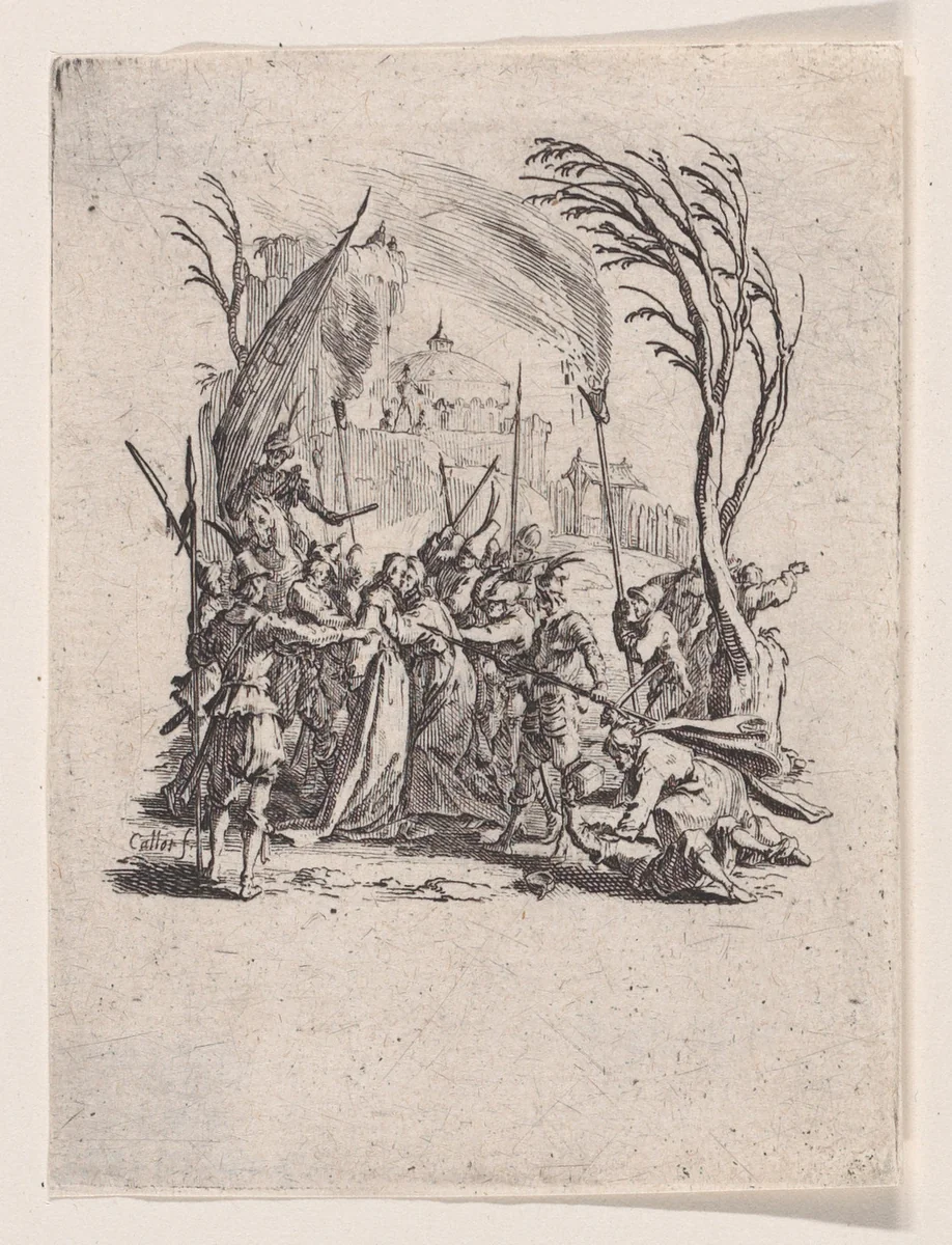 Jésus est Livré aux Juifs (Jesus is Delivered to the Jews), from "La Petite Passion" (The Little Passion) by Jacques Callot, print, 1624-1625