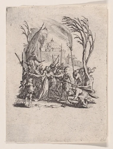 Jésus est Livré aux Juifs (Jesus is Delivered to the Jews), from "La Petite Passion" (The Little Passion) by Jacques Callot, print, 1624-1625