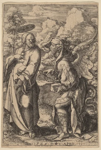 The Temptation of Christ by Dirk Jacobsz Vellert, print, 1523