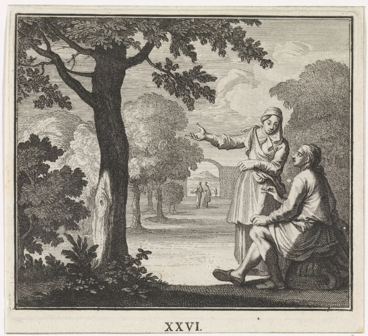 Embleem: boom by Caspar Luyken, print, 1695-1705