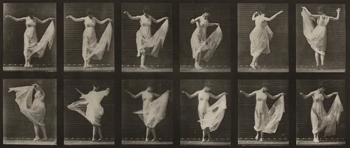 Plate Number 187. Dancing (fancy) by Eadweard Muybridge, photograph, 1887