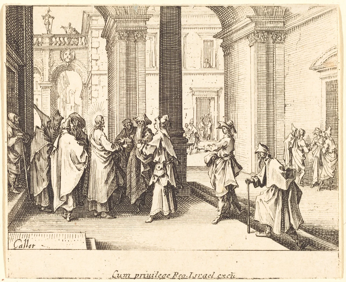 Caesar's Coin by Jacques Callot, print, 1635