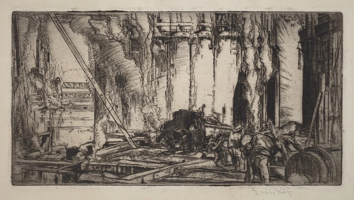 Smelters - Pittsburgh by Earl Horter, print, 1914