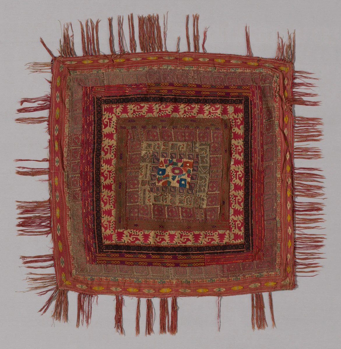 Pillow Cover by Possibly Rhodes, textile, 1850-1899