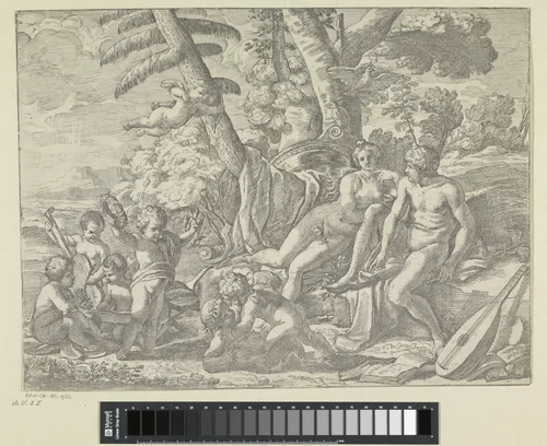 Venus en Mercurius by Fabrizio Chiari, print, 1636