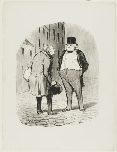 The Bourgeois and His Tailor, plate 5 from Les Bons Bourgeois by Honoré-Victorin Daumier, print, 1847