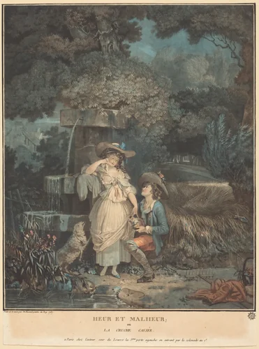Heur et Malheur, ou la Cruche cassee by Philibert Louis Debucourt, print, 1787