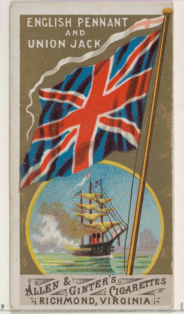 Royal Standard, Great Britain, from Flags of All Nations, Series 1 (N9) for Allen & Ginter Cigarettes Brands by Allen & Ginter, print, 1887