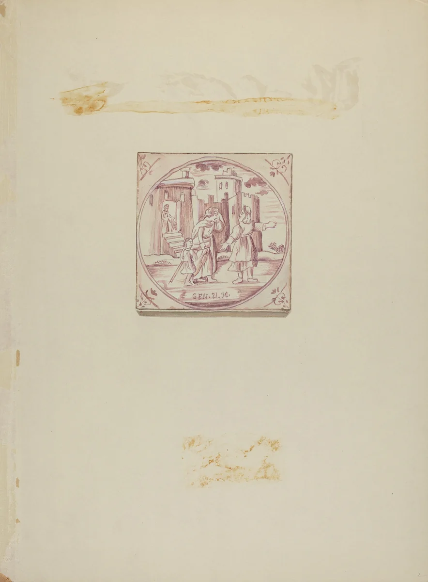 Fireplace Tile by John Dixon, index of american design, 1936