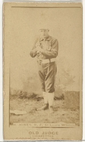 Hines, Right Field, St. Louis Whites, from the Old Judge series (N172) for Old Judge Cigarettes by Goodwin & Company, photograph, 1888