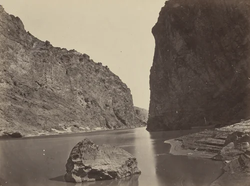 Black Cañon, Colorado River, Looking Below, Near Camp 7 by Timothy O'Sullivan, photograph, 1871