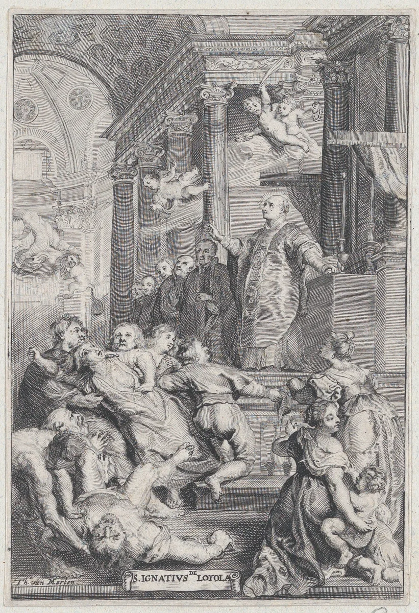 The Miracles of Saint Ignatius of Loyola by Theodor van Merlen, print, 1628-1677