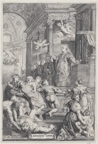 The Miracles of Saint Ignatius of Loyola by Theodor van Merlen, print, 1628-1677