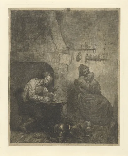 Wapensmid aan het werk by Reinier Craeyvanger, print, 1822-1880