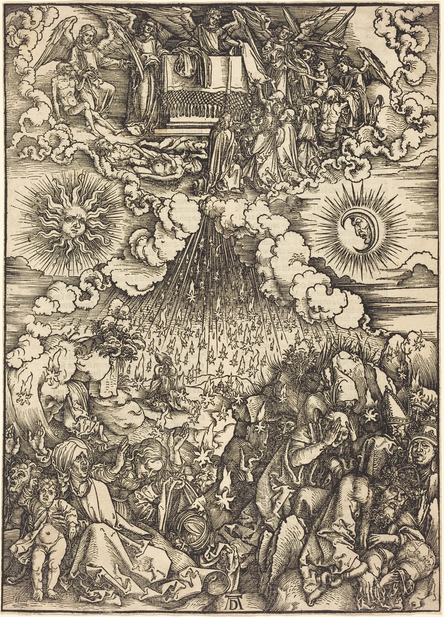 The Opening of the Fifth and Sixth Seals by Albrecht Dürer, print, 1471-1528