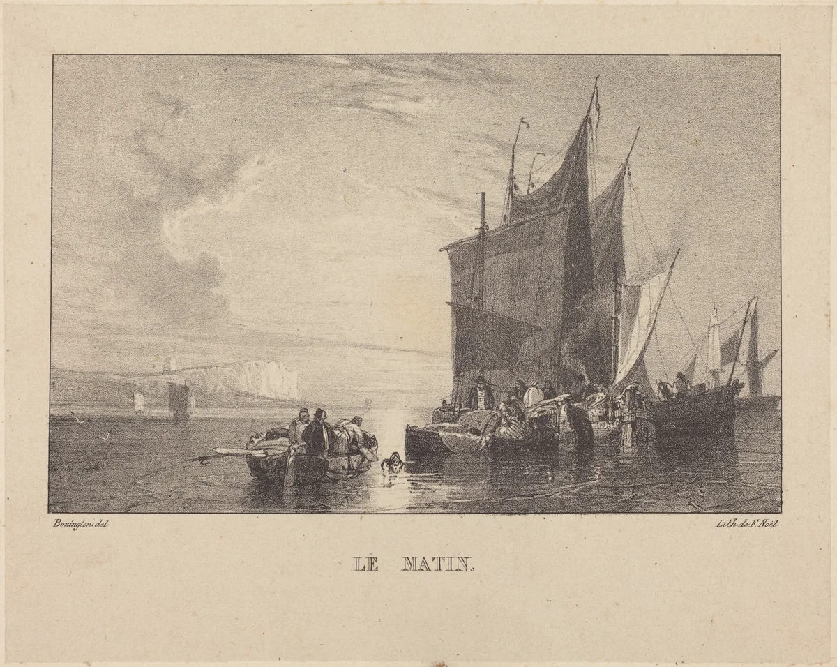 Le matin by Richard Parkes Bonington, print, 1824